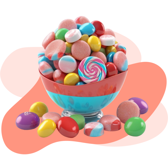 tazón con dulces
